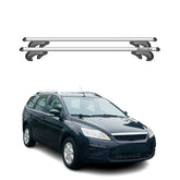 Menabo Barras Techo Baca para Ford Focus Familiar 2004-2011 Gris Aluminio 2Pza